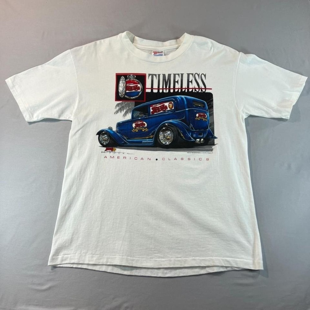Vintage 1993 Pepsi Timeless American Classics Hot Rod T-Shirt – Size XL